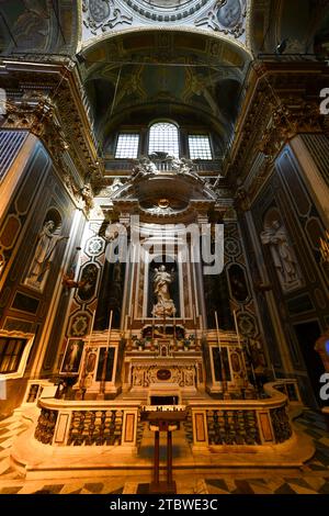 Genoa, Italy - Jul 29, 2022: Baroque church Chiesa dei Santi Vittore e Carlo. Stock Photo