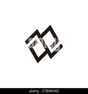 letter mw simple geometric ambigram logo vector Stock Vector Image ...