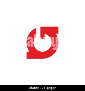 round arrow power button symbol logo vector Stock Vector