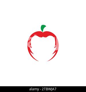 apple tomatoes red abstract geometric symbol vector Stock Vector