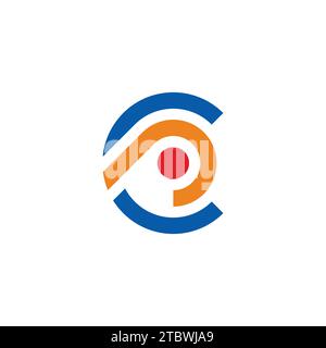 letter cr round rotate logo vector Stock Vector