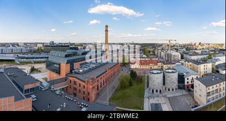 A panoramic picture of the EC1 ?od?, City of Culture complex and the surrounding city Stock Photo
