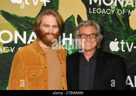 Wyatt Russell, a cast member in Monarch: Legacy of Monsters, poses at a  photocall for the Apple TV+ streaming series at the London Hotel, Friday,  Dec. 8, 2023, in West Hollywood, Calif. (