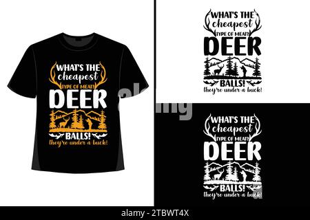 Hunting t shirt design vector, Hunt t shirt design, hunting t shirt ,deer hunting vector, outdoor hunting tshirt design, Graphic prints set with Deer Stock Vector