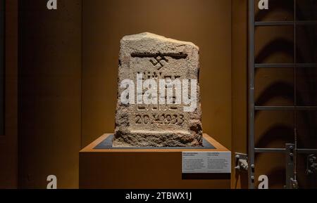 A picture of a Hitler birthday stone, taken inside the Museum of the Second World War, in Gdansk Stock Photo