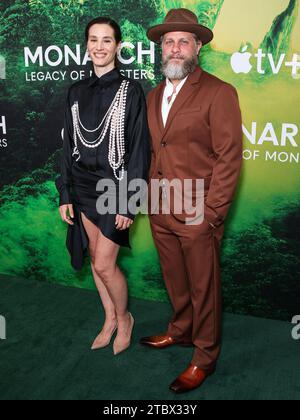WEST HOLLYWOOD, LOS ANGELES, CALIFORNIA, USA - DECEMBER 08: Elisa Lasowski and Joe Tippett arrive at the Los Angeles Photo Call Of Apple TV+'s 'Monarch: Legacy Of Monsters' Season 1 held at The London West Hollywood at Beverly Hills on December 8, 2023 in West Hollywood, Los Angeles, California, United States. (Photo by Xavier Collin/Image Press Agency) Stock Photo
