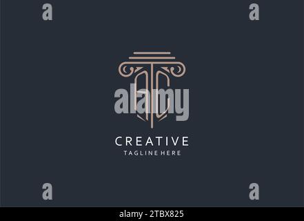 AC initial pillar logo, elegant and luxury law firm logo design ideas ...