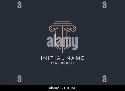 LI initial pillar logo, elegant and luxury law firm logo design ideas ...