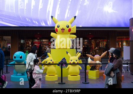 Shanghai, China. 09th Dec, 2023. A Pokemon Pikachu is being seen on the Nanjing Road Pedestrian Street in Shanghai, China, on December 8, 2023. (Photo by Costfoto/NurPhoto) Credit: NurPhoto SRL/Alamy Live News Stock Photo