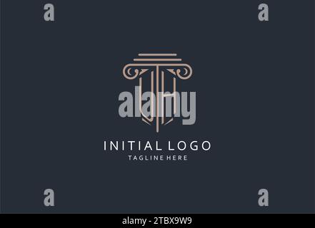 UH initial pillar logo, elegant and luxury law firm logo design ideas ...