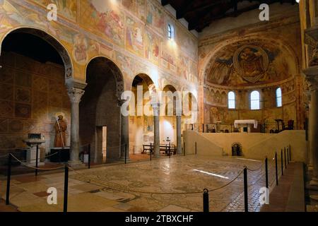 Pomposa, Italy - November 3, 2023. Pomposa Abbey was founded in the 6th century A.D. is the most important Benedictine abbey in northern Italy Stock Photo