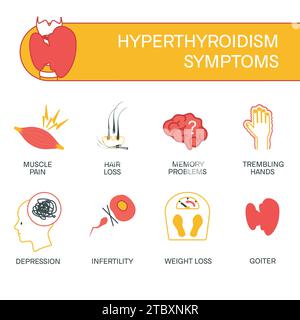 Hyperthyroidism, conceptual illustration Stock Photo