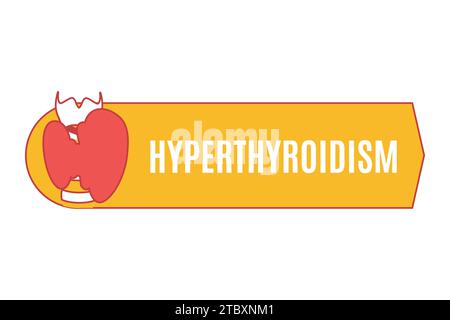 Hyperthyroidism, conceptual illustration Stock Photo