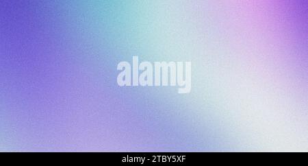 Purple white blue grainy color gradient background glowing noise texture cover header poster banner design Stock Photo