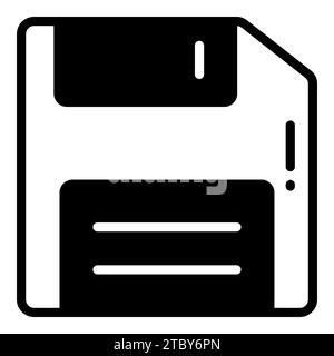 floppy vector glyph icon, school and education icon Stock Vector