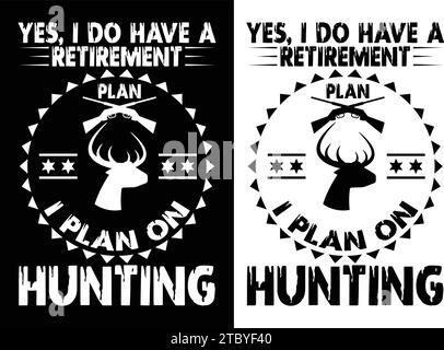 hunting tshirt design vector file, eps Stock Vector