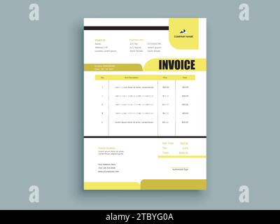 Professional invoice and letterhead design for corporate office. letterhead, invoice design illustration. Simple and creative modern corporate Design Stock Vector