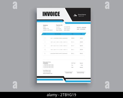 Professional invoice and letterhead design for corporate office. letterhead, invoice design illustration. Simple and creative modern corporate Design Stock Vector