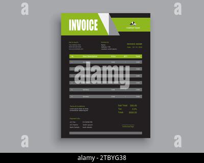 Professional invoice and letterhead design for corporate office. letterhead, invoice design illustration. Simple and creative modern corporate Design Stock Vector