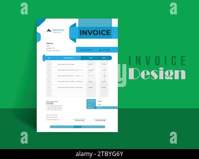 Professional invoice and letterhead design for corporate office. letterhead, invoice design illustration. Simple and creative modern corporate Design Stock Vector