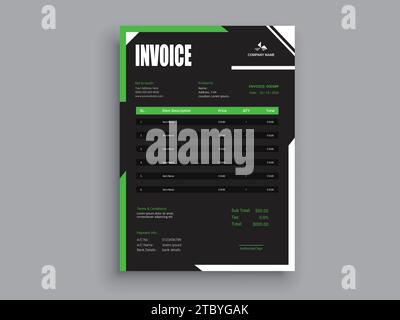 Professional invoice and letterhead design for corporate office. letterhead, invoice design illustration. Simple and creative modern corporate Design Stock Vector