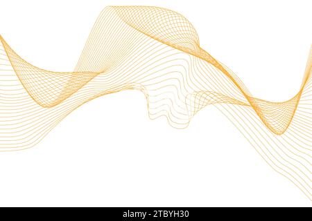 Abstract smooth gradient flowing wave lines background. Stock Vector