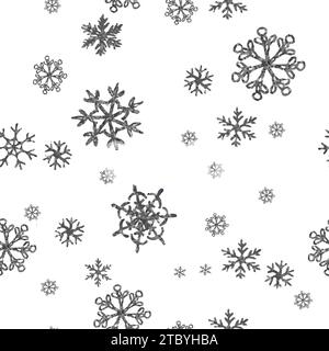 Silver and glitter snowflake circle wreath for card or invite. Vector background for Christmas design. Stock Vector