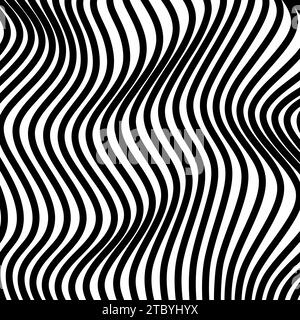 Wave stripe background. Ripple striped texture curve lines background Stock Vector