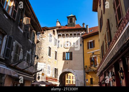 Passage de Nemours, in Annecy on the banks of the Thioule, in Haute Savoie, France Stock Photo