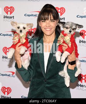 Belle, Sam Carrell, and Tinkerbelle The Dog attends iHeartRadio z100's Jingle Ball 2023 at Madison Square Garden on December 08, 2023 in New York City.  Photo: Jeremy Smith/imageSPACE/Sipa USA Stock Photo