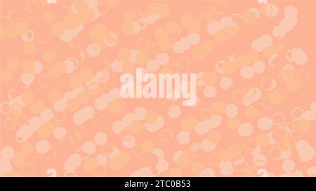 Abstract background with color of year 2024 Peach Fuzz. Vector illustration. Geometric pattern. Moving bubbles and balls. For web design, banners, and Stock Vector