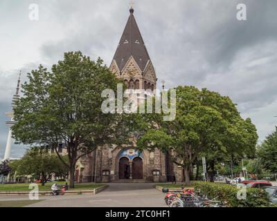 The Feldstraße Bunker (Flakturm IV) in Hamburg, Germany. Stock Photo