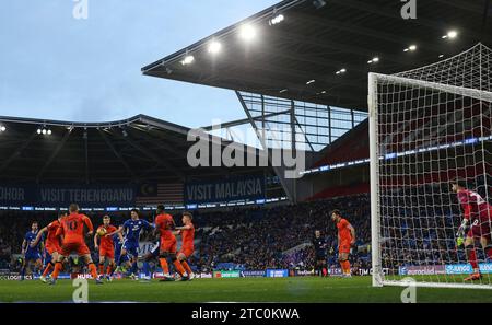 Cardiff, UK. 09th Dec, 2023. A general view during the game. EFL Skybet championship match, Cardiff city v Millwall at the Cardiff City Stadium in Cardiff, Wales on Saturday 9th December 2023. this image may only be used for Editorial purposes. Editorial use only, pic by Andrew Orchard/Andrew Orchard sports photography/Alamy Live news Credit: Andrew Orchard sports photography/Alamy Live News Stock Photo