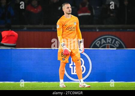 Arnau TENAS of PSG during the French championship Ligue 1 football match between Paris Saint-Germain and FC Nantes on December 9, 2023 at Parc des Princes stadium in Paris, France Stock Photo