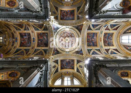 Genoa, Italy - July 30, 2022: View of Jesus Church (Chiesa del Gesu) in the city of Genoa, Italy. Stock Photo