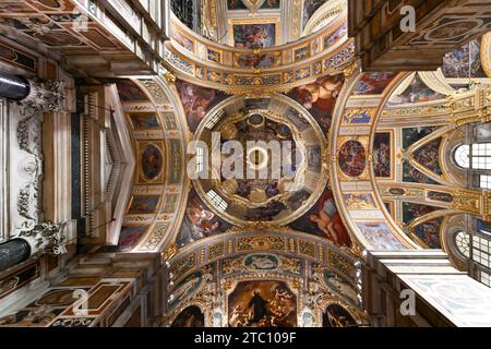 Genoa, Italy - July 30, 2022: View of Jesus Church (Chiesa del Gesu) in the city of Genoa, Italy. Stock Photo