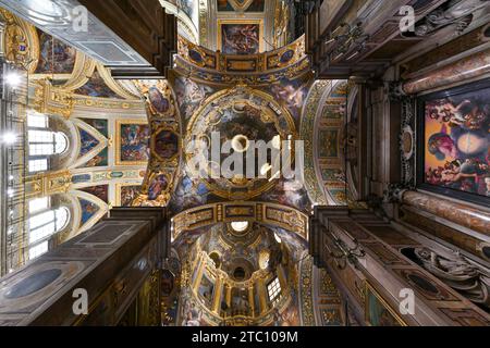 Genoa, Italy - July 30, 2022: View of Jesus Church (Chiesa del Gesu) in the city of Genoa, Italy. Stock Photo