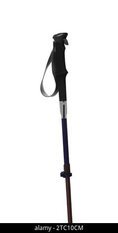 One Nordic walking pole isolated on white Stock Photo - Alamy