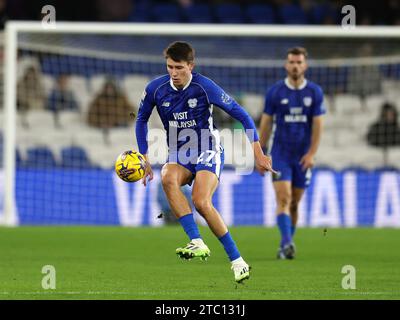 Cardiff, UK. 09th Dec, 2023. Rubin Colwill of Cardiff City in action. EFL Skybet championship match, Cardiff city v Millwall at the Cardiff City Stadium in Cardiff, Wales on Saturday 9th December 2023. this image may only be used for Editorial purposes. Editorial use only, pic by Andrew Orchard/Andrew Orchard sports photography/Alamy Live news Credit: Andrew Orchard sports photography/Alamy Live News Stock Photo