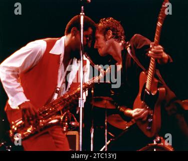 Clarence Clemons and Bruce Springsteen, Providence Civic Center, Aug. 26, 1978. Stock Photo