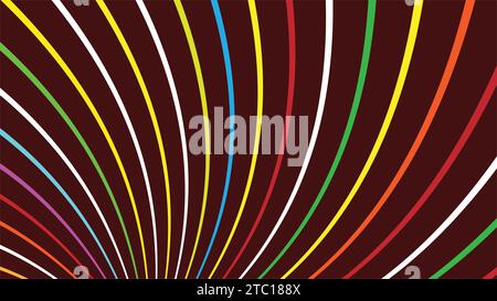 Retro 60s and 70s groovy carnival background. Sun and rainbow swirl pattern, vintage poster vibes. Funky ray elements, circle motifs. vector Stock Vector
