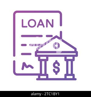 Grab this carefully crafted loan agreement vector design. Stock Vector