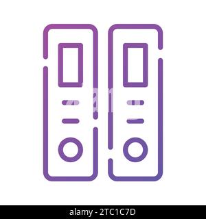 A vectors of files in modern style, trendy flat icon of binders. Stock Vector