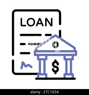 Grab this carefully crafted loan agreement vector design. Stock Vector