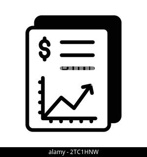Communicate your business performance with our professional Financial report icon, premium vector. Stock Vector