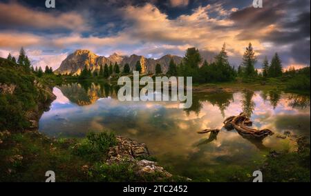 Lago Limides, Passo Falzarego, Dolomites, South Tyrol, Italy Stock Photo