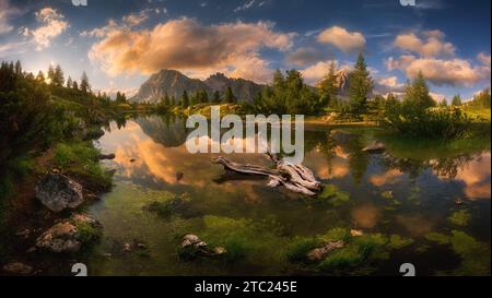 Lago Limides, Passo Falzarego, Dolomites, South Tyrol, Italy Stock Photo