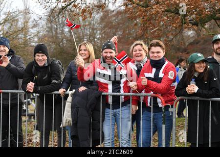 Brussels, Belgium. 10th Dec, 2023. Norwegian supporters attend the European Cross Country Championships in Brussels, Sunday 10 December 2023 BELGA PHOTO JILL DELSAUX Credit: Belga News Agency/Alamy Live News Stock Photo