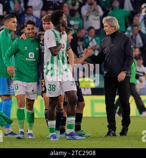 Sevilla, Spain. 09th Dec, 2023. Spain La Liga soccer match Betis vs real Madrid at Benito Villamarin stadium in Sevilla, 09 December 2023 Manuel Luis Pellegrini and Brahim JORNADA 16 LIGA EA SPORTS ESTADIO BENITO VILLAMARIN 900/Cordon Press Credit: CORDON PRESS/Alamy Live News Stock Photo