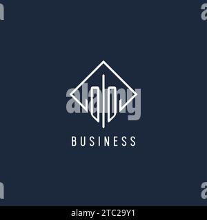 OO initial logo with luxury rectangle style design vector graphic Stock Vector